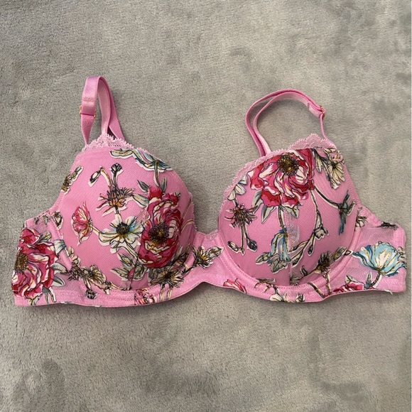 New! Victoria’s Secret Embroidered Floral Lace Push-Up Bra 10364 - Picture 2 of 7